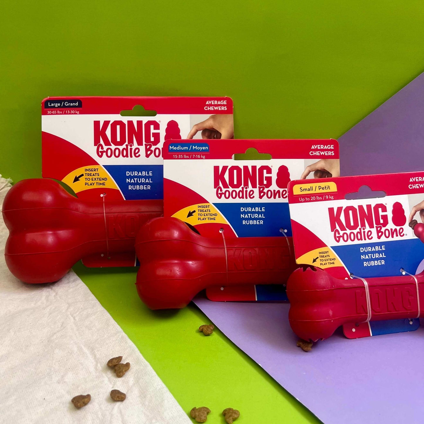 Juguetes para Perros Kong | Kong Hueso Classic - Petceros de Huella